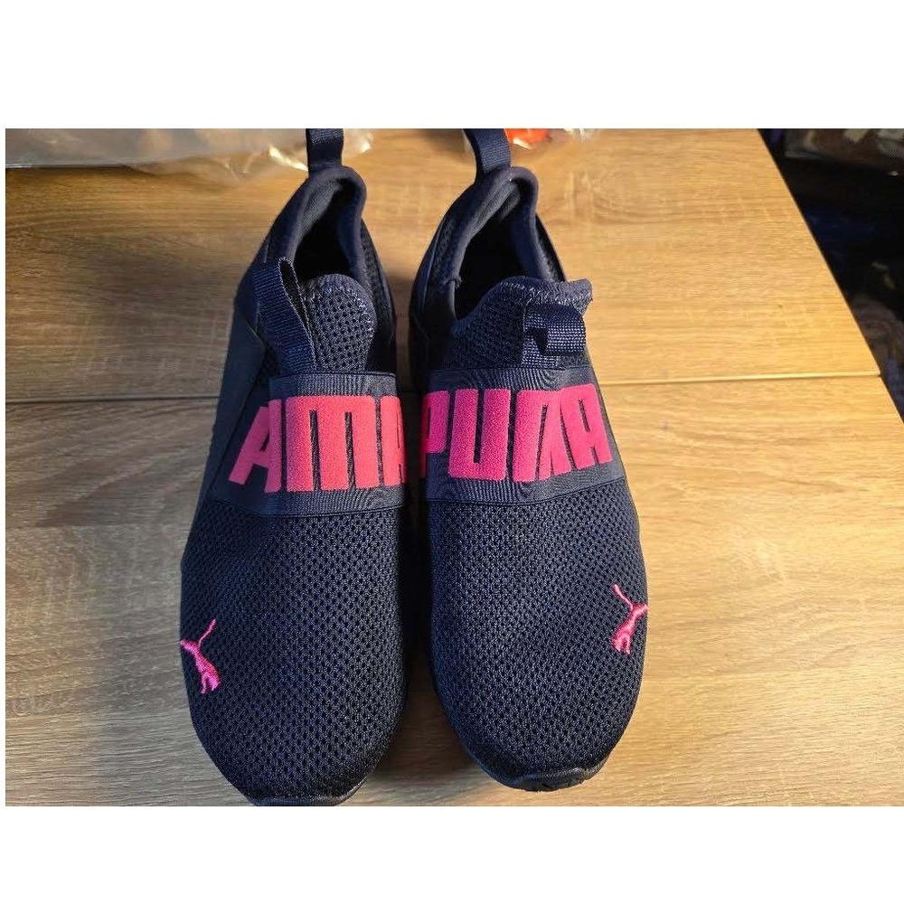 Puma Prowl Slip-On Navy Pink Mesh Training Sneakers Women 9.5 378341-06